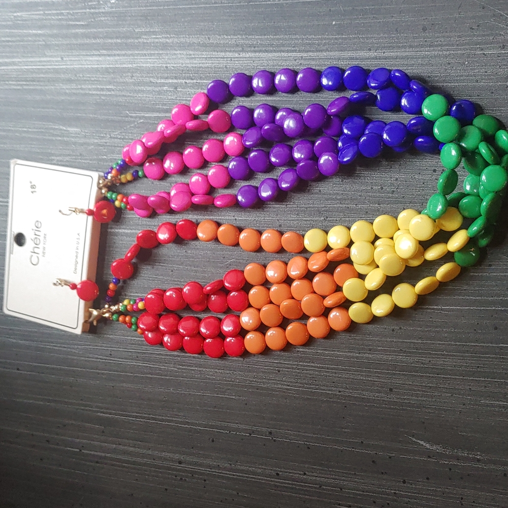 Rainbow Necklace Set